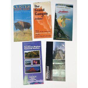 VTG Lot 5 United States National State Parks BROCHURES Grand Canyon Lewis Clark